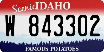 ID license plate W843302