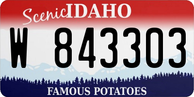 ID license plate W843303