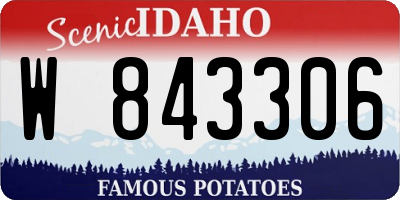 ID license plate W843306