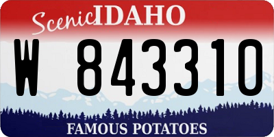ID license plate W843310