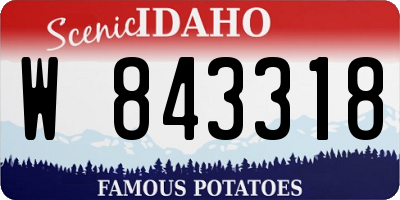 ID license plate W843318
