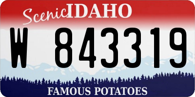 ID license plate W843319