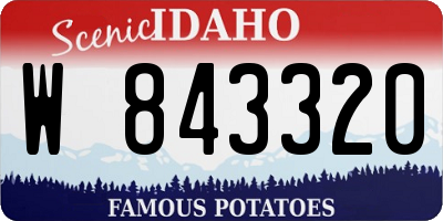 ID license plate W843320