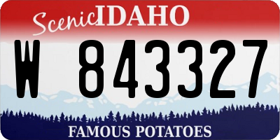 ID license plate W843327