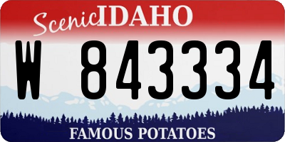 ID license plate W843334