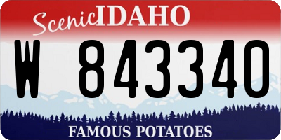 ID license plate W843340
