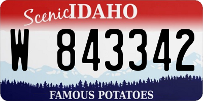 ID license plate W843342