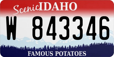 ID license plate W843346