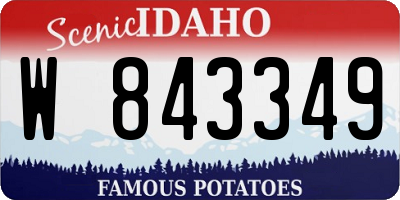 ID license plate W843349
