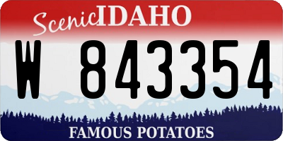ID license plate W843354