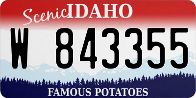 ID license plate W843355