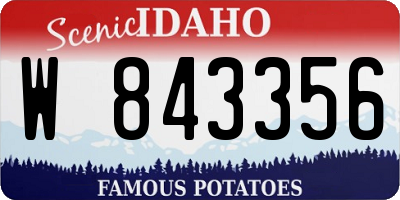 ID license plate W843356