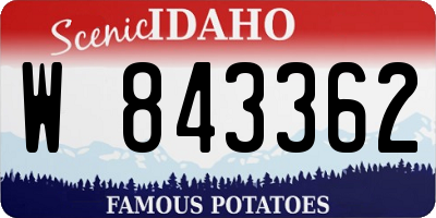 ID license plate W843362