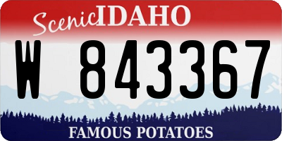 ID license plate W843367