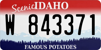 ID license plate W843371