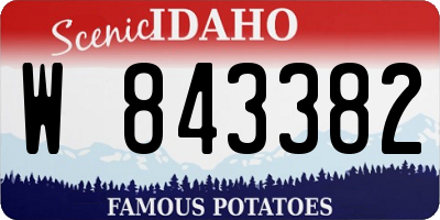 ID license plate W843382