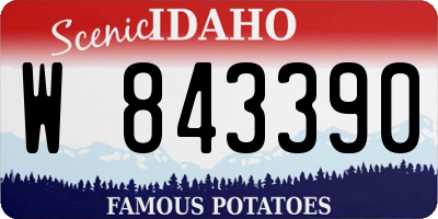 ID license plate W843390