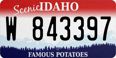 ID license plate W843397