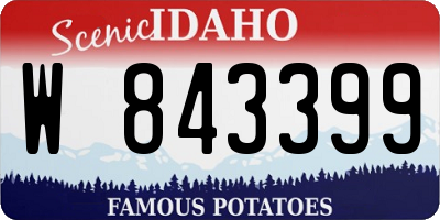 ID license plate W843399