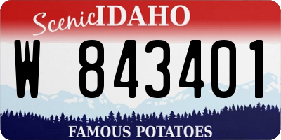 ID license plate W843401