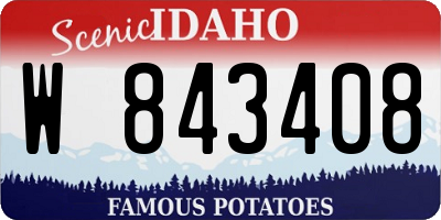 ID license plate W843408