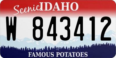 ID license plate W843412