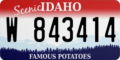 ID license plate W843414