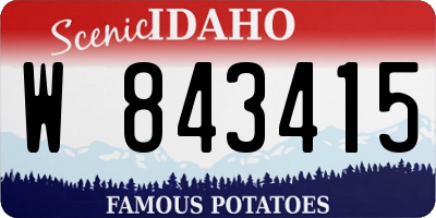 ID license plate W843415