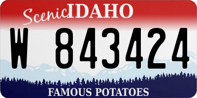 ID license plate W843424