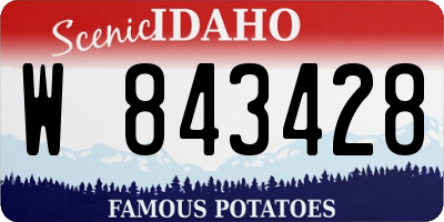 ID license plate W843428