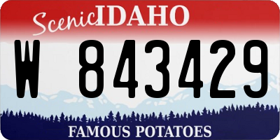 ID license plate W843429