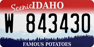 ID license plate W843430