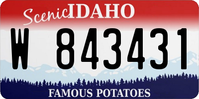 ID license plate W843431