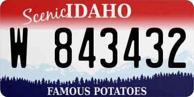ID license plate W843432