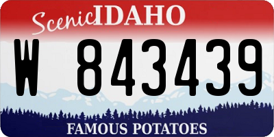 ID license plate W843439