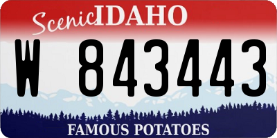 ID license plate W843443