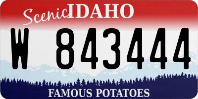 ID license plate W843444