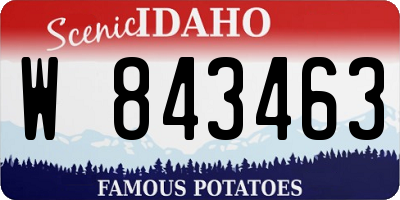 ID license plate W843463