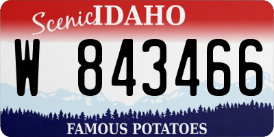 ID license plate W843466