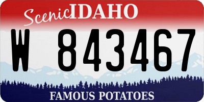 ID license plate W843467