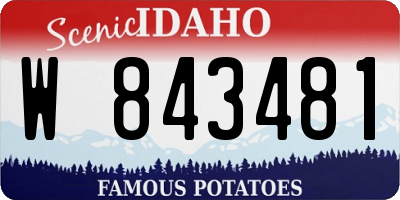 ID license plate W843481