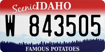 ID license plate W843505