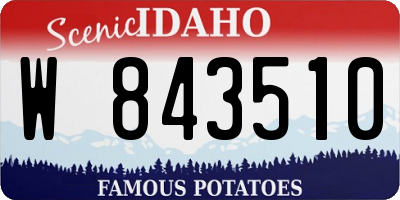 ID license plate W843510