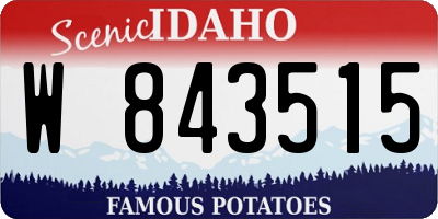 ID license plate W843515