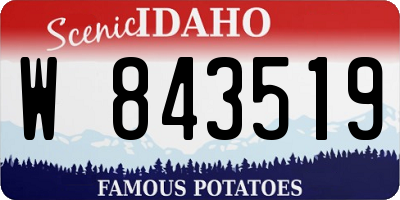 ID license plate W843519