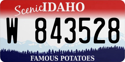 ID license plate W843528
