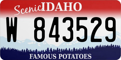 ID license plate W843529