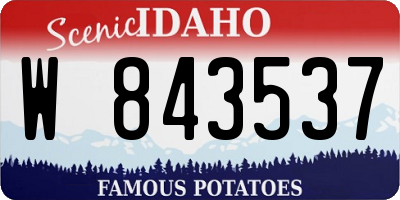 ID license plate W843537