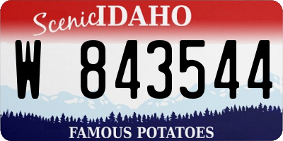 ID license plate W843544