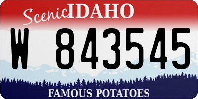 ID license plate W843545